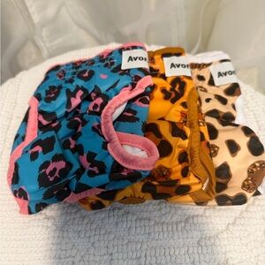 Avon Animal Print dog Underwear Set - Blue, Orange, Brown